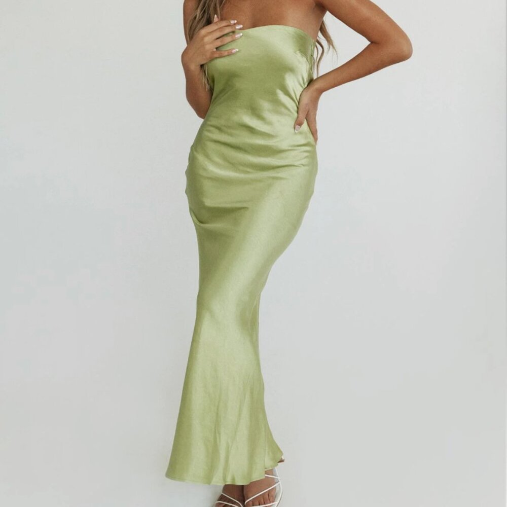 Princess Polly BNWT Haley Maxi Dress Green